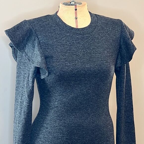 NWT Free Generation Ruffle Trim Body Con Dress - Size Small - Picture 4 of 14